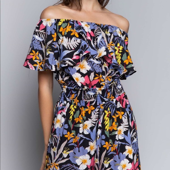 POL TROPICAL FADE AWAY RELAXED FIT JUMPSUIT - Picture 4 of 6